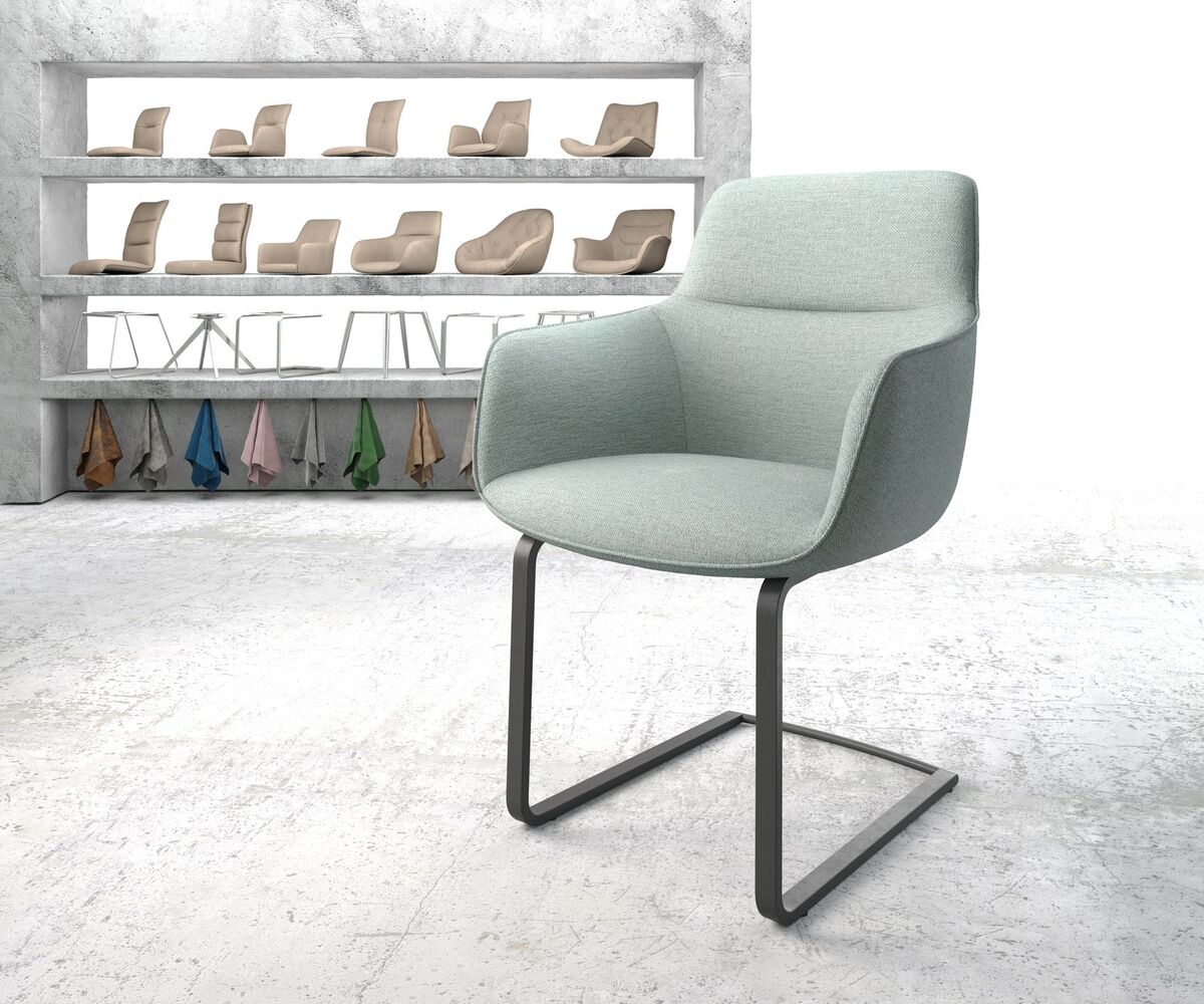 Bild 1 von Schwingstuhl Pejo-Flex Stripes Mint Freischwinger flach Schwarz