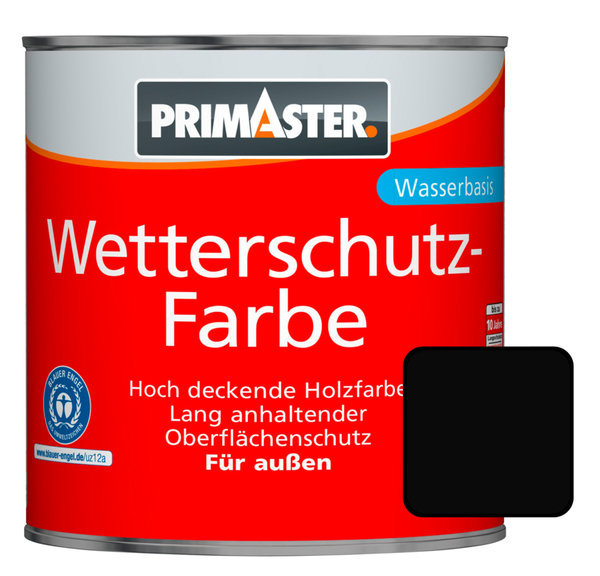 Bild 1 von Primaster Wetterschutzfarbe 2,5 L schwarz