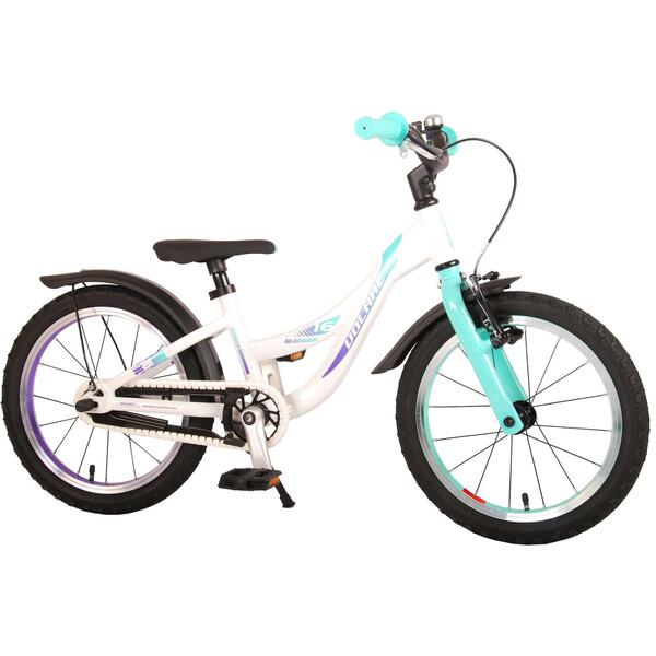 Bild 1 von TPFSports Glamour Kinderfahrrad - Mädchen - 16 Zoll - Rücktritt + Handbremse - Perlmutt Mintgrün