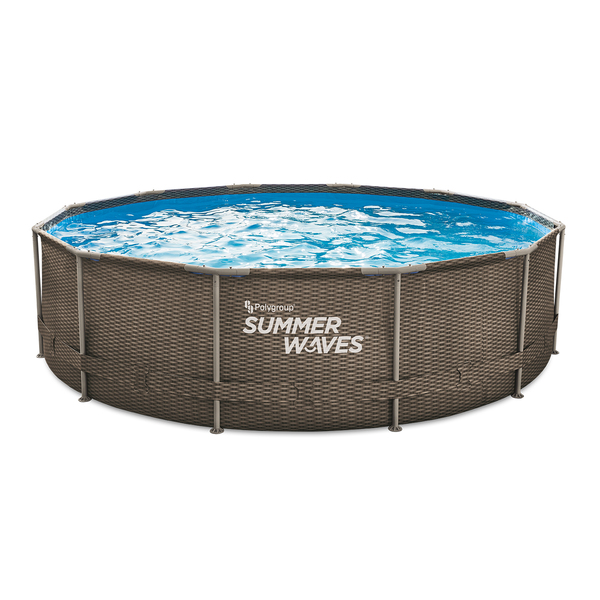 Bild 1 von Summer Waves Frame Pool Dark Double Rattan Print Aktive 3,66 m x 91 cm