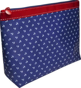 Travel Collection Kulturtasche dunkelblau/rot mit Ankern