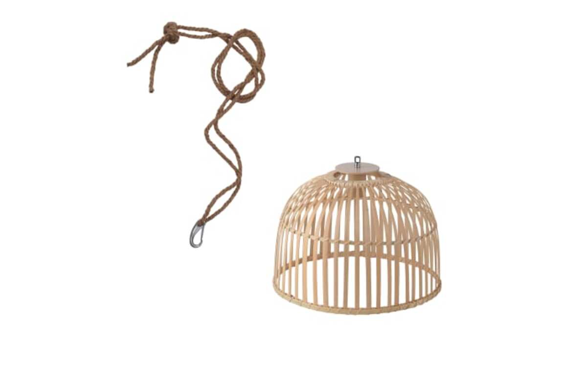 Bild 4 von LED-Akku-Pendelleuchte David RGB in holzfarbig, 27 cm