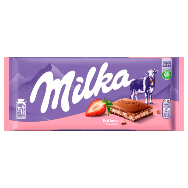 Bild 1 von Milka Schokolade Erdbeer-Joghurt 100g