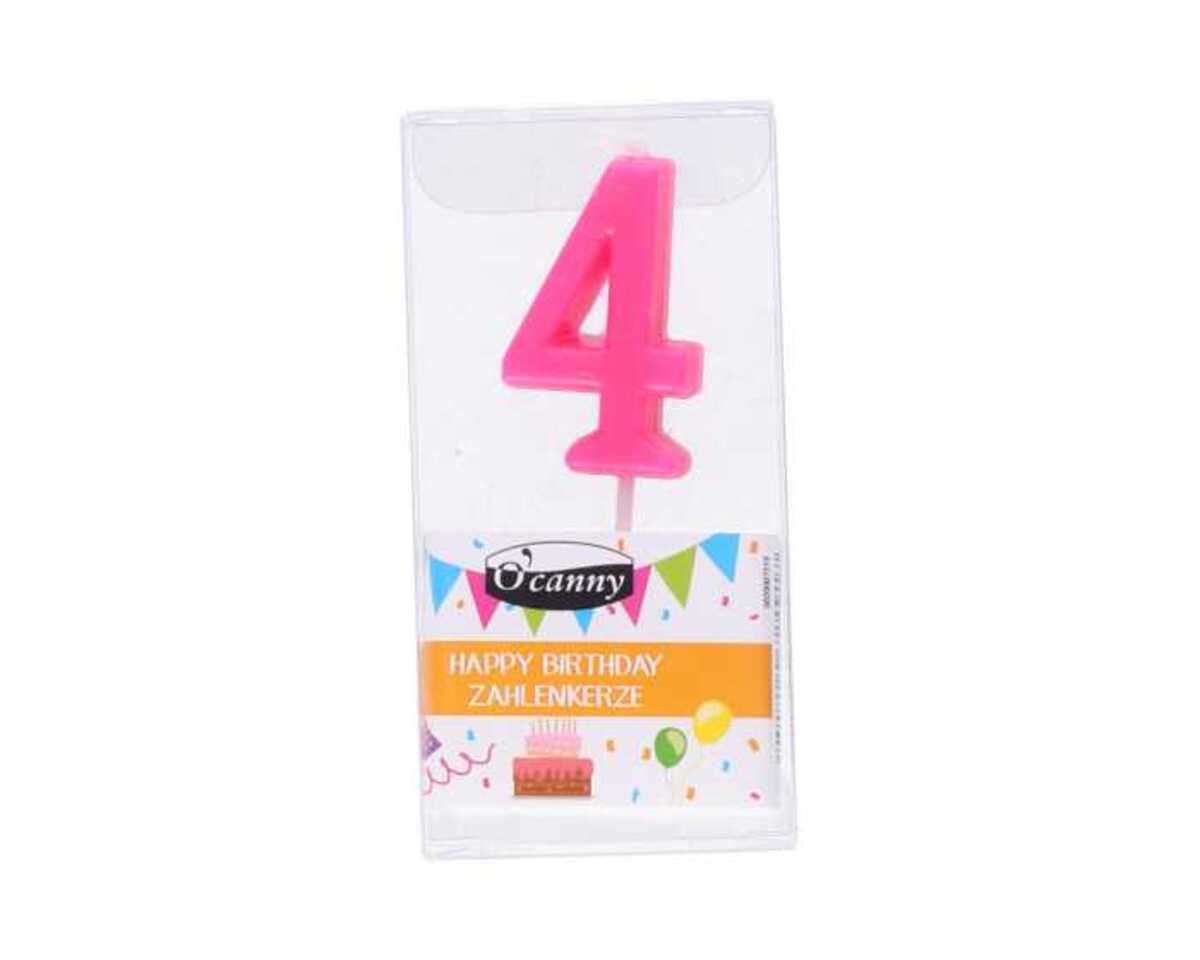 Bild 1 von Geburtstagskerze O'Canny, Zahl 4, sortiert