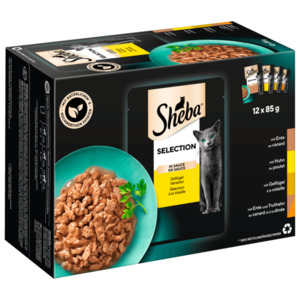 Sheba Portionsbeutel Multipack Selection in Sauce Geflügel Variation 12x85g