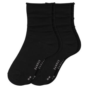 2 Paar Damen Socken mit Viskose aus Bambus SCHWARZ