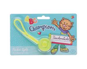 ABC Champions LED Taschenlicht Ø 3 cm 2 Leuchtmodi 4fach