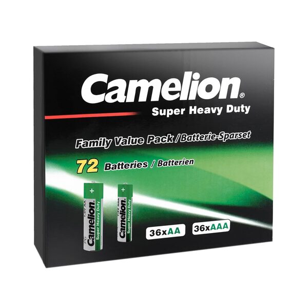 Bild 1 von CAMELION Batterien Sparset 72 Stück (36 x AA, 36 x AAA) 1,5 V