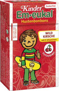 Em-eukal Wildkirsche-Hustenbonbons mit Süßungsmitteln und 5 Vitaminen, 40 g