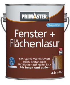 Primaster Fenster und Flächenlasur 2,5 L farblos