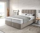 Bild 1 von Boxspringbett Dream-Fine 140x200 cm Mikrofaser Beige mit TFK Matratze und Visco Topper