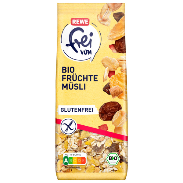 Bild 1 von REWE frei von Bio- Früchtemüsli 400g