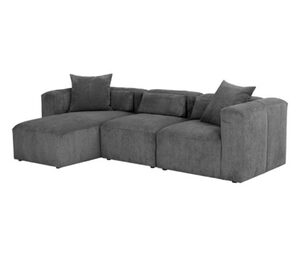 Ecksofa mit Longchair »Lenata«, anthrazit, links