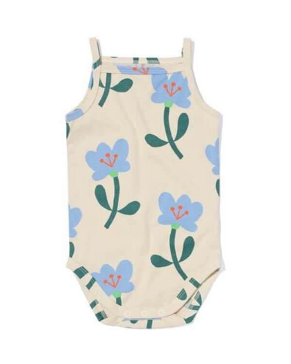 Bild 1 von Baby-Body, mit Elasthan, Blumen beige