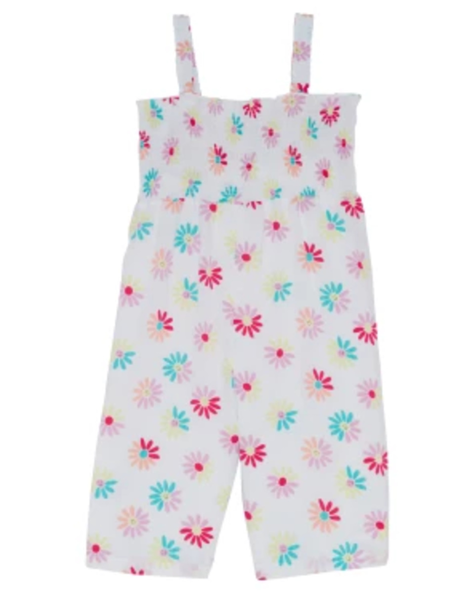 Bild 1 von Geblümter Jumpsuit, Ergee, Innenbeinknöpfe, weiß