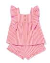 Bild 2 von Baby-Kleiderset, Shirt und Hose, Musselin, Streifen rosa