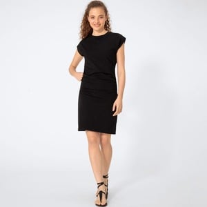 Damen-Kleid mit Raffung, Black