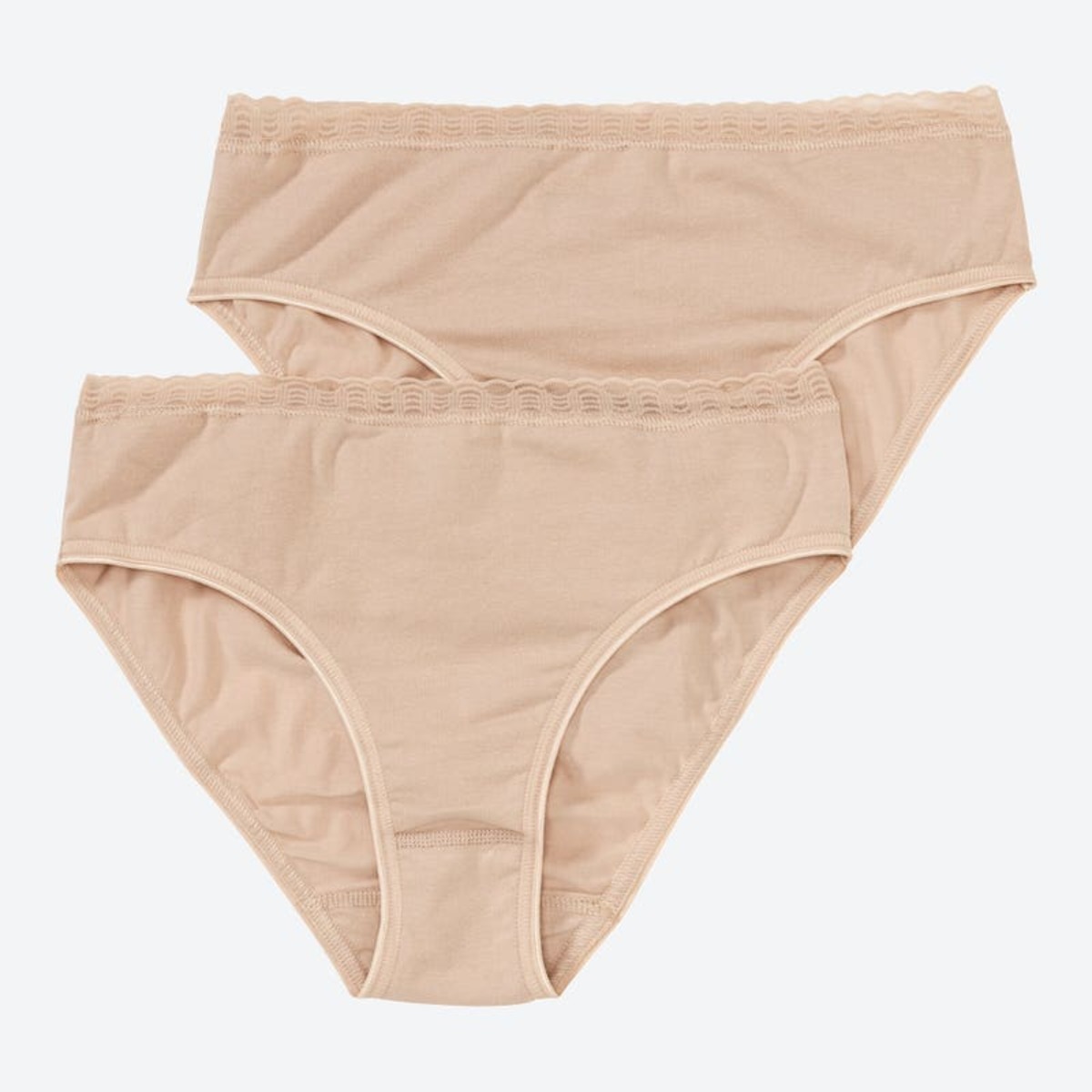 Bild 1 von Damen-Rioslip mit Spitzen-Bund, 2er-Pack, Beige