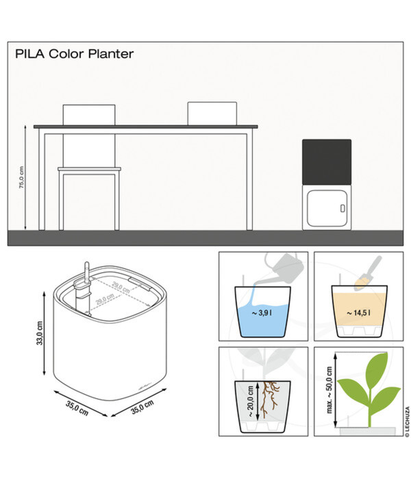 Bild 3 von LECHUZA® PILA Color Planter, ca. B35/H33/T35 cm, pastellgrün