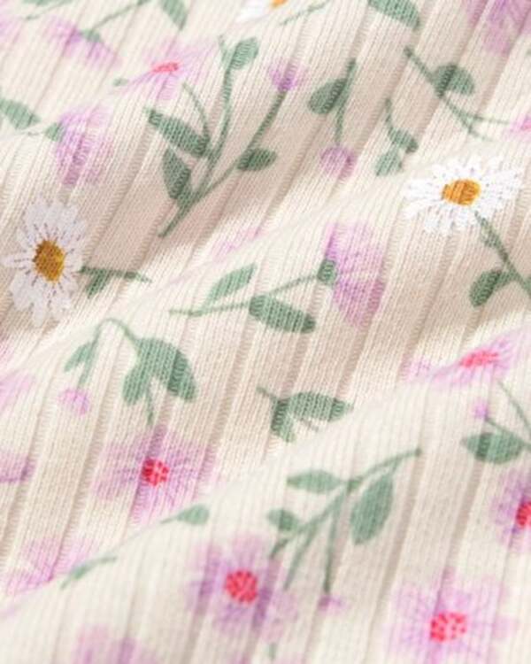 Bild 3 von größenflexibler Baby-Body, gerippt, Bambus mit Elasthan, Blumen bunt