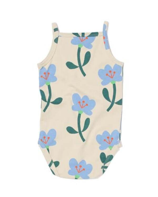 Bild 4 von Baby-Body, mit Elasthan, Blumen beige