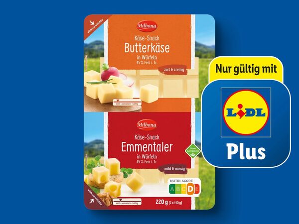 Bild 1 von Milbona Käse-Snack in Würfeln