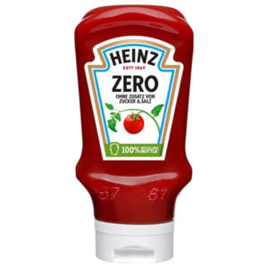 Heinz
Ketchup ohne Salz-/Zuckerzusatz