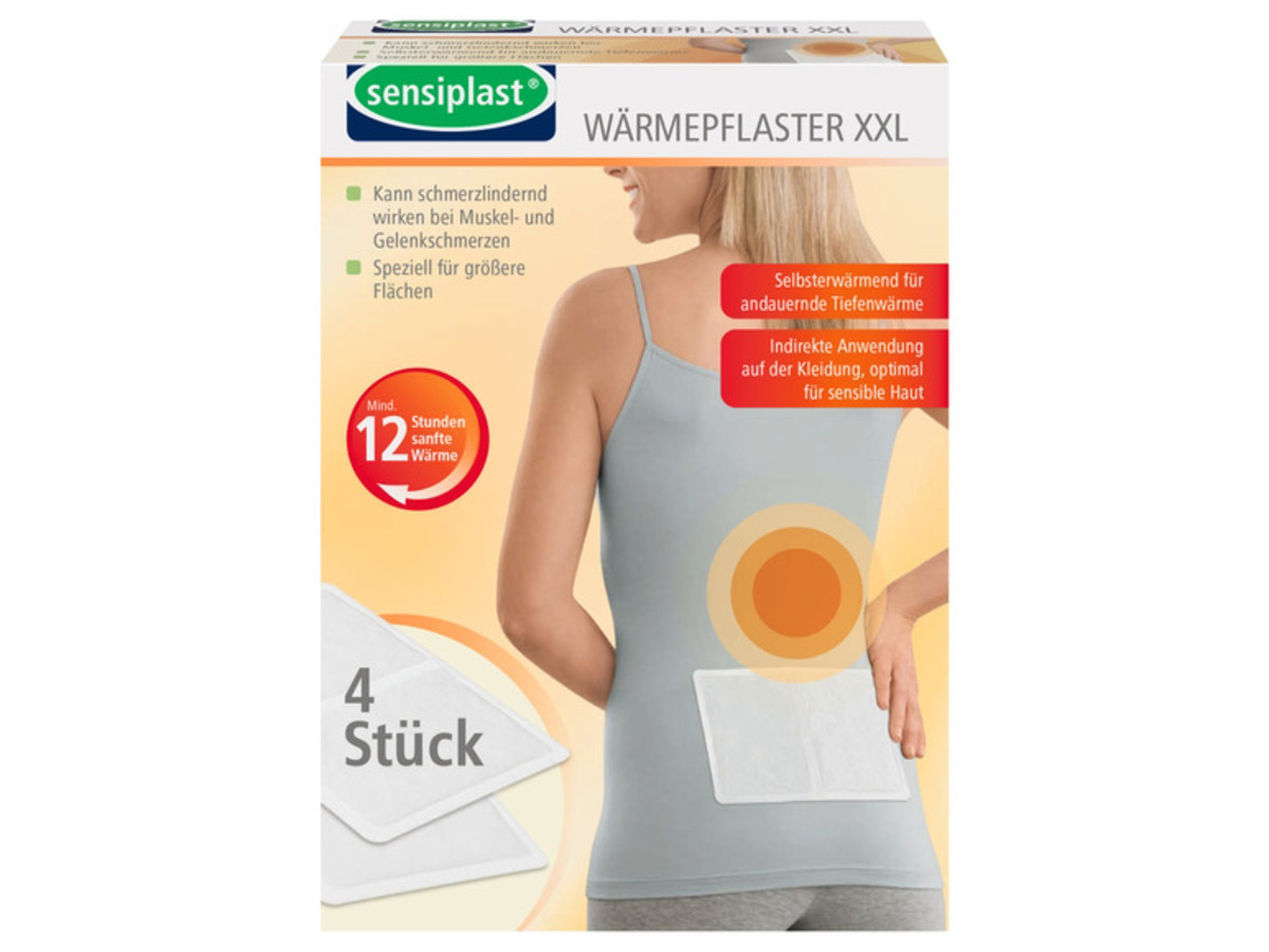 Bild 2 von sensiplast® Wärmepflaster XXL \ Regelschmerz Wärmepflaster \ Wärmegürtel \ Wärmepflaster, selbsterwärmend