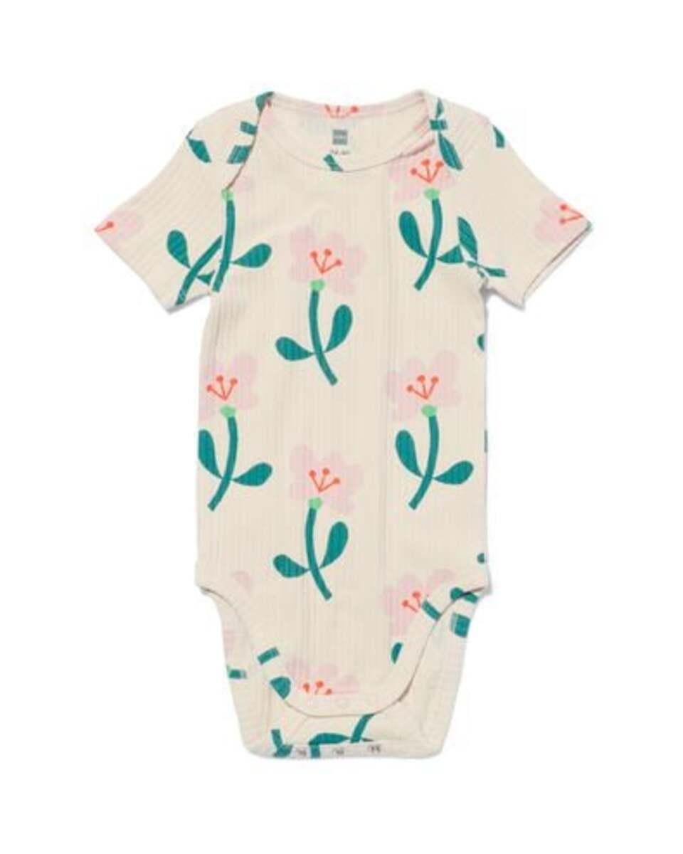 Bild 1 von größenflexibler Baby-Body, gerippt, Bambus/Elasthan eierschalenfarben