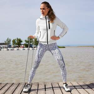 Damen-Sportleggings mit elastischem Bund, White