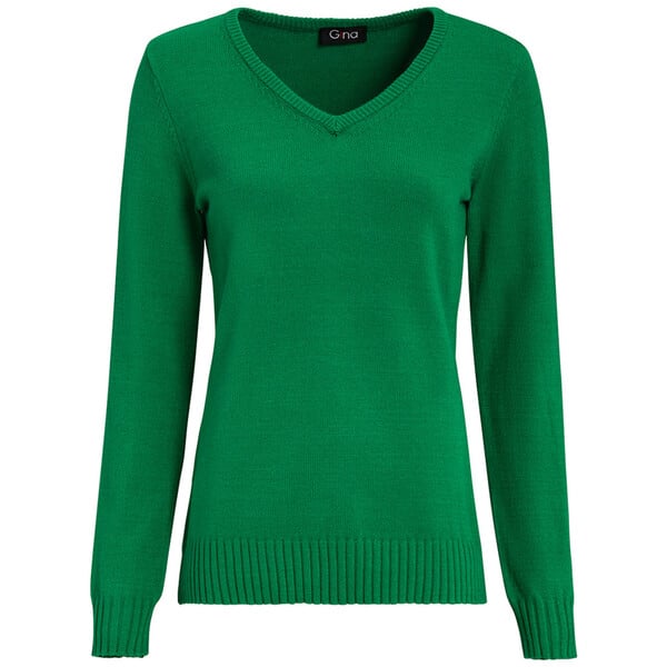 Bild 1 von Damen Feinstrickpullover mit V-Ausschnitt GRÜN