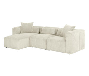 Ecksofa mit Longchair »Lenata«, creme, links