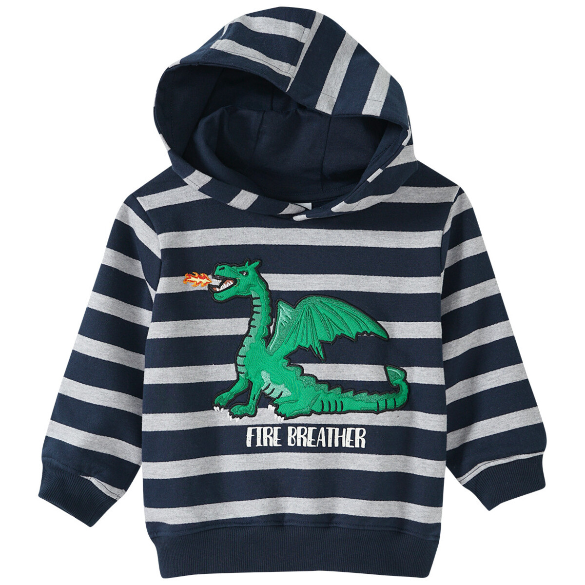 Bild 1 von Jungen Hoodie mit Drachen-Applikation DUNKELBLAU / GRAU