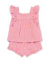 Bild 1 von Baby-Kleiderset, Shirt und Hose, Musselin, Streifen rosa