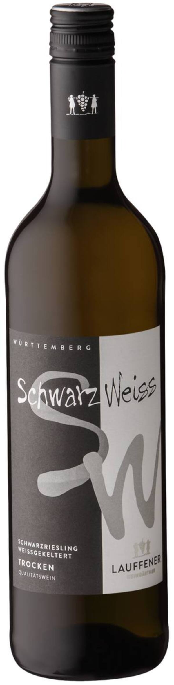 Bild 1 von LAUFFENER WEINGÄRTNER Lauffener Schwarz-Weiß Schwarzriesling weißgekelt., 0,75-l-Fl.