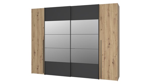 Bild 1 von Kleiderschrank 270 cm Artisan Eiche - schwarz - RAYONG