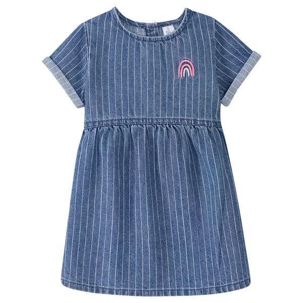 Bild 1 von Baby Jeanskleid mit bunten Streifen BLAU