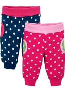 Baby Sweathose (2er-Pack) Bio-Baumwolle, 56/62, Pink