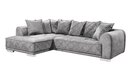 Bild 1 von Ecksofa grau 319 x 194 cm mit Kissen - SENTINA