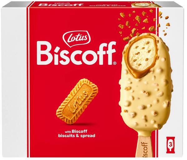 Bild 1 von LOTUS Biscoff Stieleis, 3 St. = 270-ml-Packg.