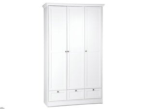 Kleiderschrank weiß 120 cm 3-türig - LANDWOOD