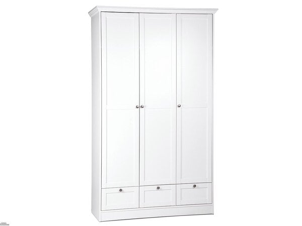 Bild 1 von Kleiderschrank weiß 120 cm 3-türig - LANDWOOD