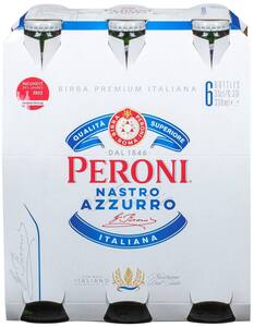 PERONI Nastro Azzurro, Packg. 6 x 0,33-l-Fl.