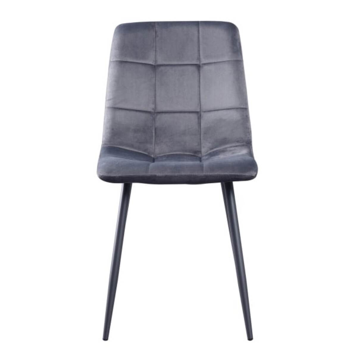 Bild 1 von Stuhl Ivy Samtbezug anthrazit - Vierfußgestell Metall grau