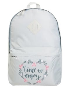 Bedruckter Rucksack, Janina, verschiedene Designs, grau bedruckt