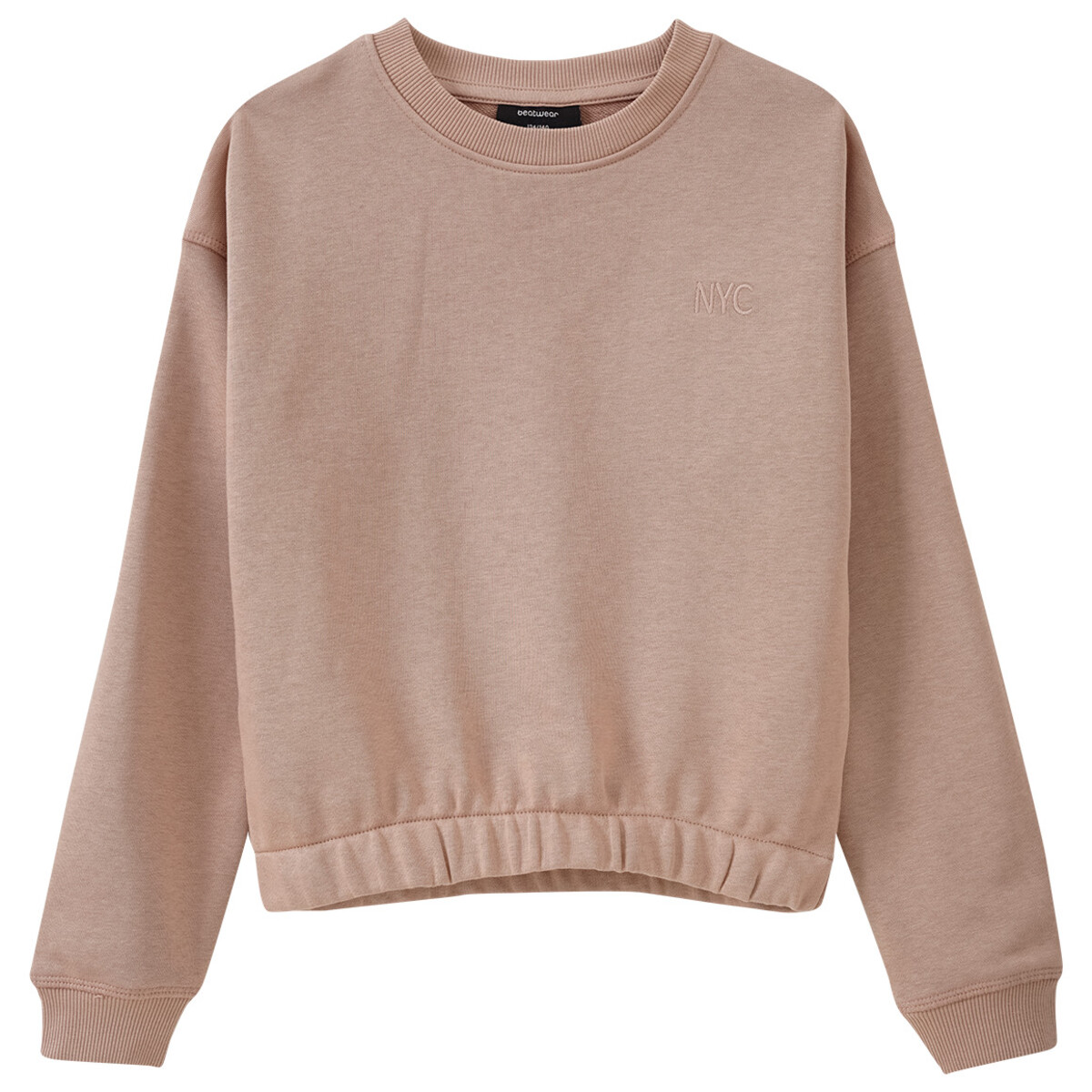 Bild 1 von Mädchen Sweatshirt im Cropped-Look HELLBRAUN