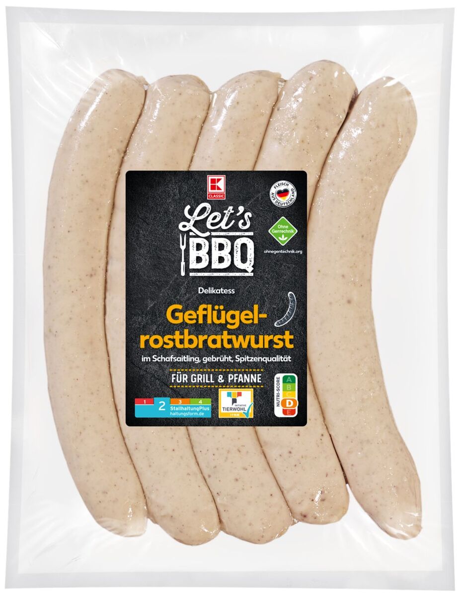 Bild 1 von K-CLASSIC Geflügelrostbratwurst, 5 St. = 350-g-Packg.