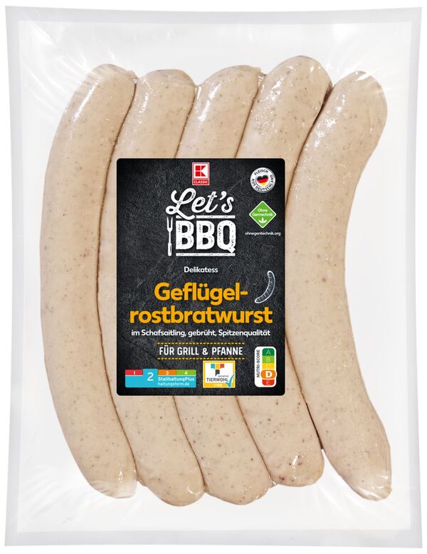 Bild 1 von K-CLASSIC Geflügelrostbratwurst, 5 St. = 350-g-Packg.