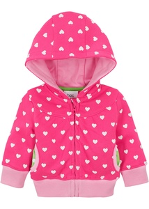 Baby Sweatjacke mit Kapuze Bio-Baumwolle, 56/62, Pink