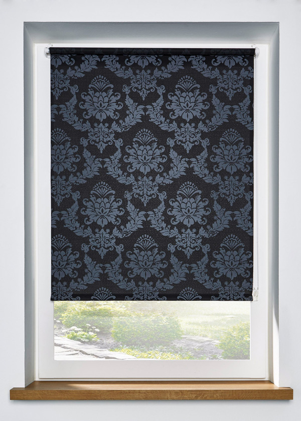 Bild 1 von Sichtschutzrollo mit Ornament Druck, 6 (H/B: 150/90 cm), Schwarz